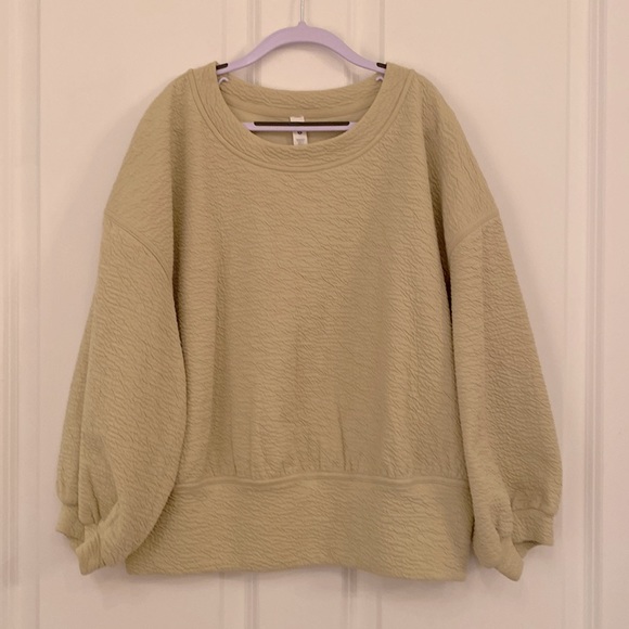Lululemon Textured Crewneck Pullover Women’s Sweatshirt Light Green - Picture 2 of 5